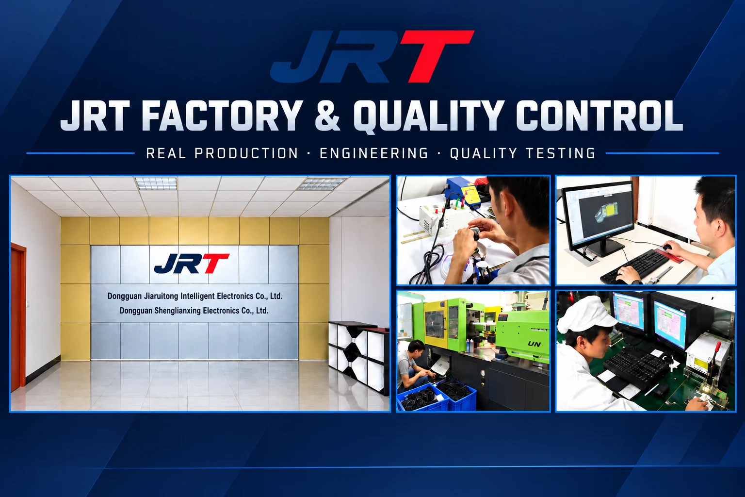 JRT Audio Dongguan factory, production engineering and headset quality-control equipment