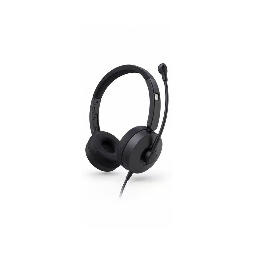 E6 black binaural wired Bluetooth phone headset