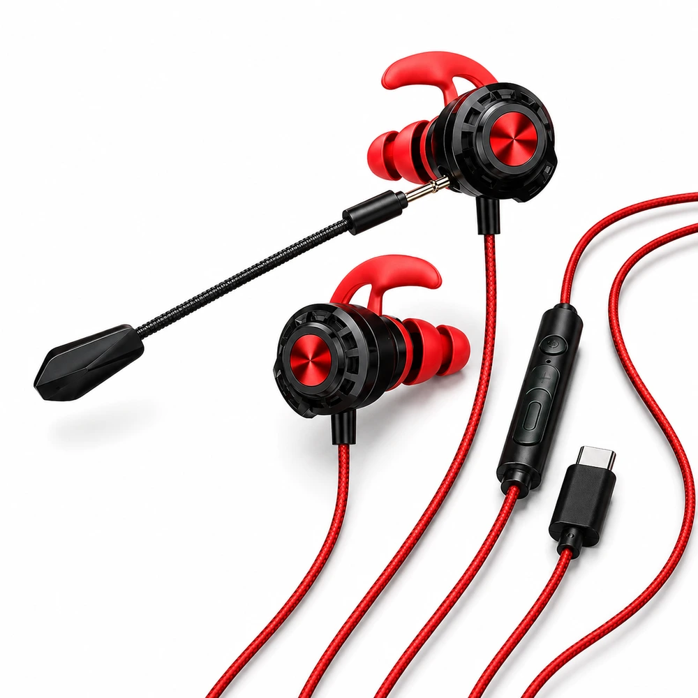 Metal Faceplate Gaming Earbuds