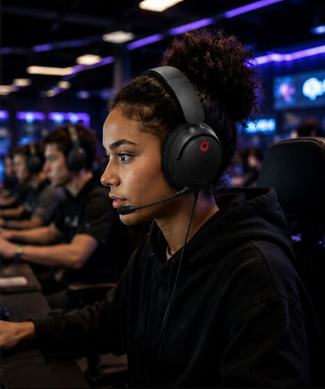 H20 gaming headset in use 3