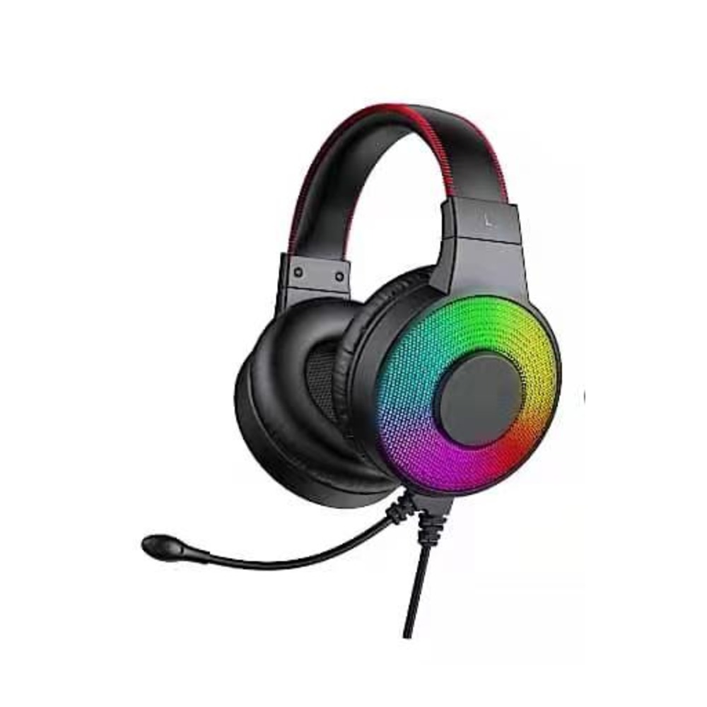 Rainbow mesh wired gaming headset OEM direction